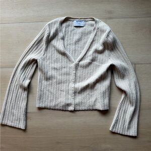Old Navy Beige Ribbed Cardigan